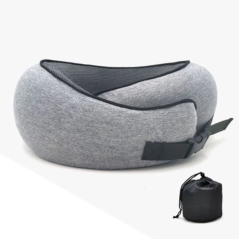 Memory Foam Neck Pillow Cervical Vertebra Travel Portable Noon Break Aircraft U Type of Pillow Sleep Camping Pillow Carry Bag